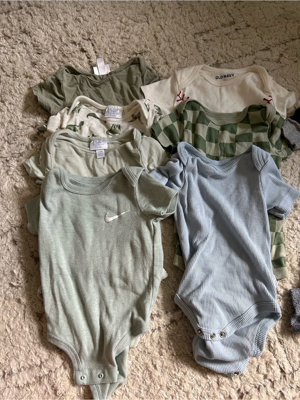 3-6 month onesies (7 of them)
